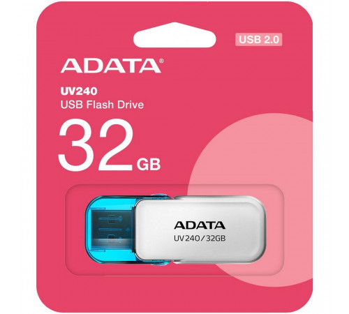 USB накопитель ADATA 32GB USB2.0 AUV240-32G-RWH WHITE