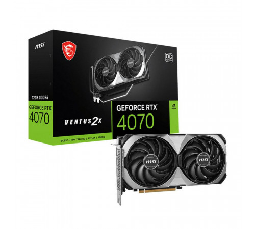 Видеокарта MSI RTX4070 VENTUS 2X E1 OC 12GB, GDDR6/192-bit