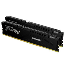 Модуль оперативной памяти Kingston 32GB Fury Beast Black DDR5 6400Mhz DIMM, Kit 2*16gb, CL32, 1.4V, RTL