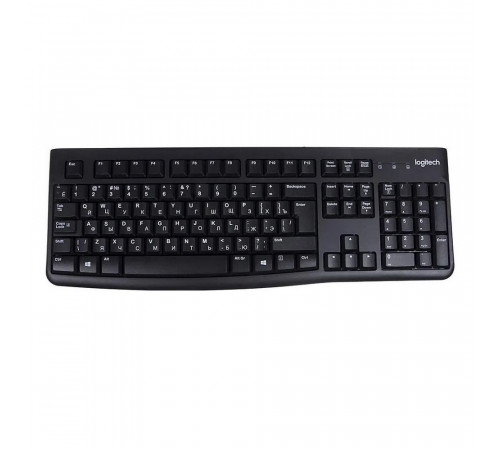 Клавиатура Logitech K120 for Business |920-002522| черная, офисная, 104 клавиши, защита от воды, USB 1,5м, brown box, (021419)