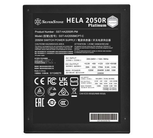 Блок питания 2050 Вт Silverstone SST-HA2050R-PM