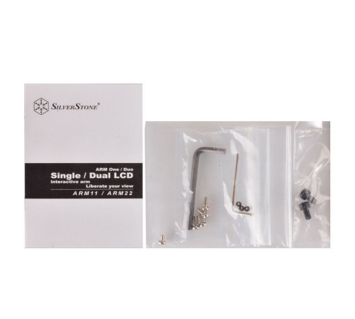 Кронштейн для монитора Silverstone SST-ARM11SC, серебристый/черный