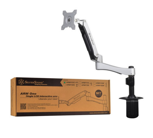 Кронштейн для монитора Silverstone SST-ARM11SC, серебристый/черный