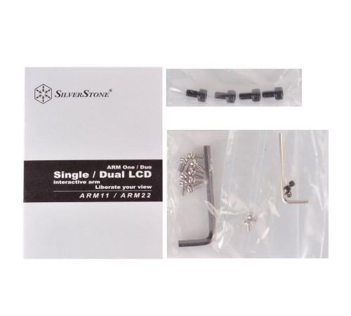 Кронштейн для монитора Silverstone SST-ARM22SC, серебристый/черный