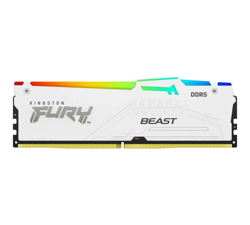 Модуль оперативной памяти Kingston 32GB FURY Beast White RGB XMP DDR5 6400Mhz PC5-51200 CL32 DIMM