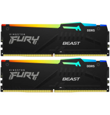 Модуль оперативной памяти Kingston 32GB Fury Beast RGB DDR5 6000Mhz DIMM, Kit 2*16gb, CL30, 1.4V, RTL