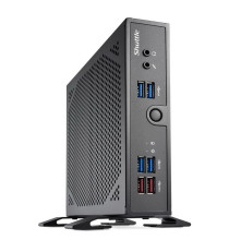 Платформа мини ПК Shuttle DS50U, Intel i5-1335U/fanless Support 3 displays/2xDDR5 SODIMM/HDMI 2.0b/DisplayPort 1.4/VGA/WLAN optional/90W power adapter/VESA/черный