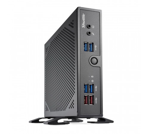 Платформа мини ПК Shuttle DS50U, Intel i5-1335U/fanless Support 3 displays/2xDDR5 SODIMM/HDMI 2.0b/DisplayPort 1.4/VGA/WLAN optional/90W power adapter/VESA/черный