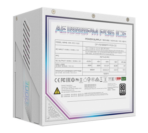 Блок питания 1000 Вт Gigabyte AORUS ELITE AE1000PM PG5 ICE