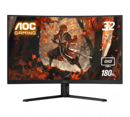 Монитор 31.5" AOC CQ32G4VE Curved VA, 2560x1440, 180Hz, 1ms, 300сd/m, 3500:1, HDR10, 2xHDMI(2.0), DP(1.4), InPSU, Vesa 100, Black/Grey
