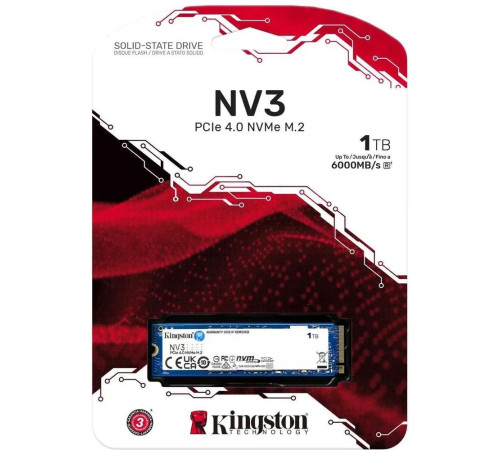 Твердотельный накопитель Kingston NV3 SNV3S/1000G, 1TB, M.2(22x80mm)
