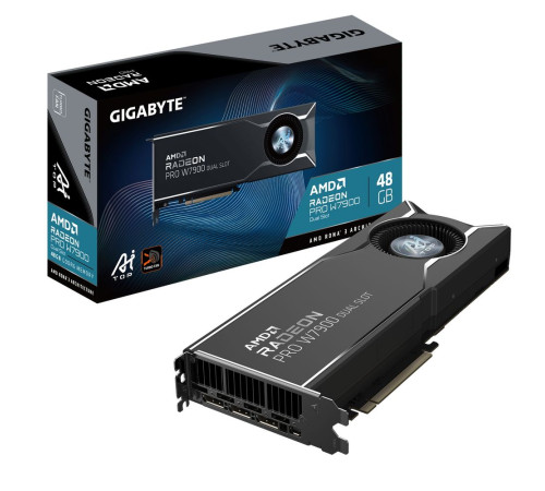 Видеокарта Gigabyte PRO W7900 DUAL SLOT AI TOP 48GB, GDDR6/384-bit