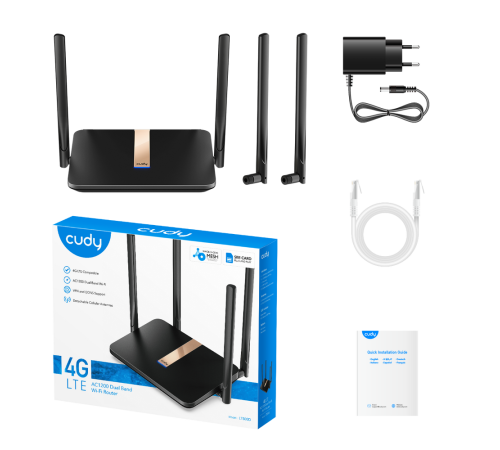 Маршрутизатор CUDY LT500D, черный