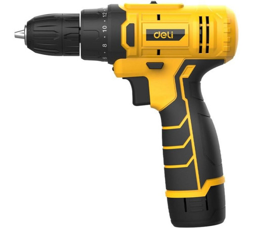 Дрель-шуруповерт аккумуляторная Deli DL-DZ12-5A2 (1 АКБ*2Ач+ЗУ, 12В, 30Нм, кейс)