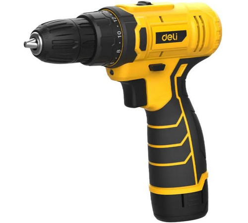 Дрель-шуруповерт аккумуляторная Deli DL-DZ12-6A2 (1 АКБ*2Ач+ЗУ, 12В, 30Нм, набор оснастки 24 предмета, кейс)