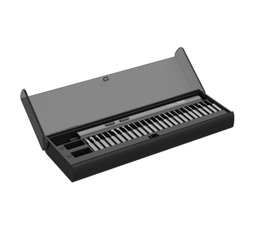 Отвертка аккумуляторная прецизионная Deli "Home series Black" Deli DY-DP04-1B1 (3,7В, 260 мА*ч, 0,2/3Нм, 200 об/мин, Type-C, набор бит 25 шт, кейс)