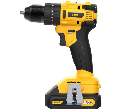 Дрель-шуруповерт аккумуляторная ударная Deli DC150 (2 АКБ*2Ач+ЗУ, 20В, 50Нм, сумка)