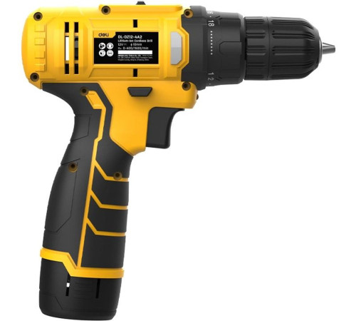Дрель-шуруповерт аккумуляторная Deli DL-DZ12-4A2 (1 АКБ*2Ач+ЗУ, 12В, 30Нм)