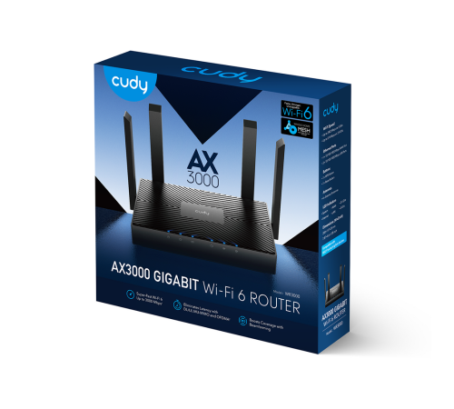 Маршрутизатор CUDY WR3000, черный