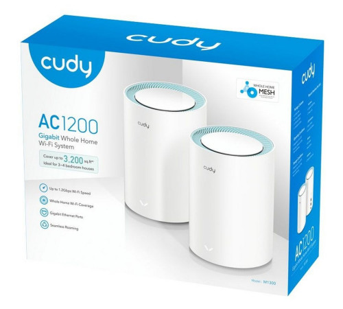 Wi-Fi MESH система CUDY M1300(2-Pack), белый