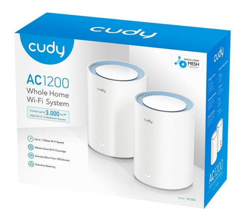 Wi-Fi MESH система CUDY M1200(2-Pack), белый