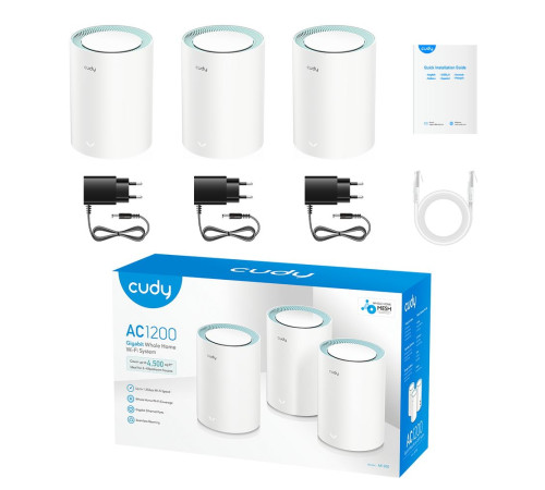 Маршрутизатор CUDY M1300(3-Pack), белый