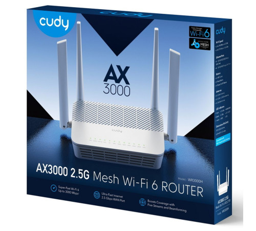 Маршрутизатор CUDY WR3000H, белый