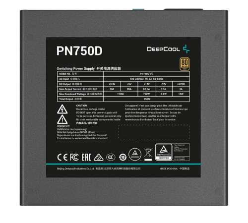 Блок питания 750 Вт Deepcool GamerStorm PN750D