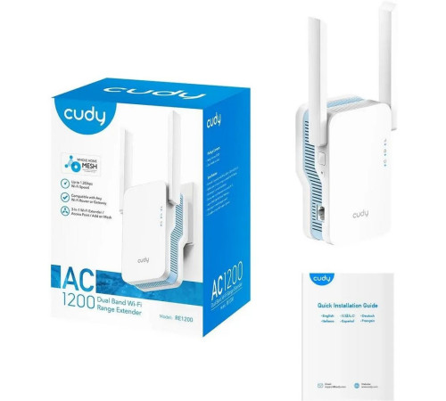 Усилитель/повторитель Wi-Fi CUDY RE1200, белый