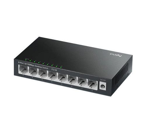 Коммутатор CUDY FS108, черный