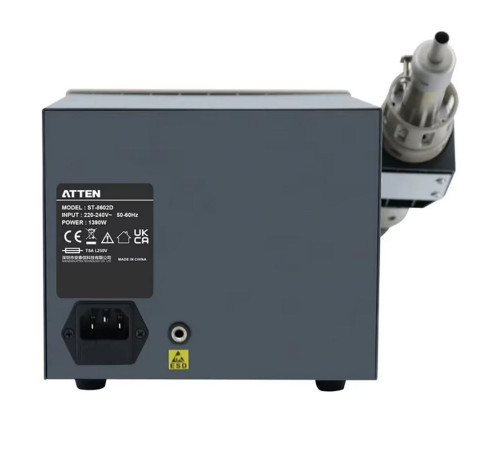Термовоздушная паяльная станция Atten ST-8902D 1300Вт, 100-500°C,  ±2°C темп. стабильность,