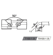 Жало со встроенным нагревателем , T100-1.0I