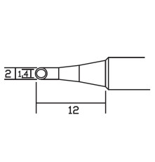 Жало со встроенным нагревателем , T130-2.0CM