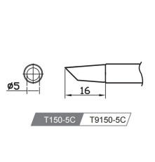 Жало со встроенным нагревателем , T150-5C