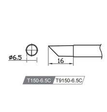 Жало со встроенным нагревателем , T150-6.5C