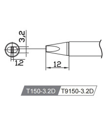 Жало со встроенным нагревателем , T150-3.2D