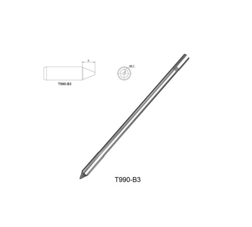Жало со встроенным нагревателем , T990-B3