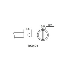 Жало со встроенным нагревателем , T990-D4