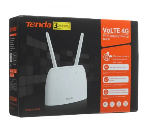 Маршрутизатор Tenda 4G06, белый