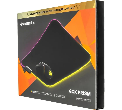 Игровой коврик для мыши SteelSeries QcK Prism M, черный