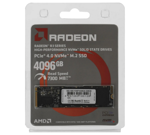 Твердотельный накопитель AMD Radeon R3, 4TB, M.2(22x80mm)