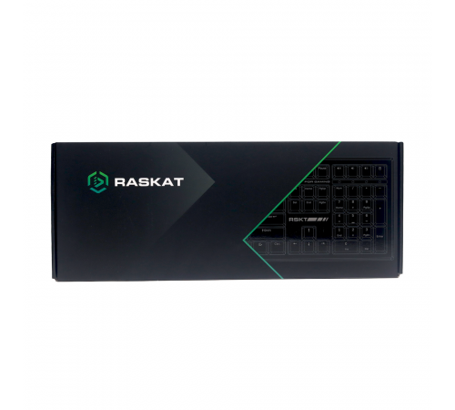 Клавиатура проводная игровая Raskat KM002, USB, зеленый