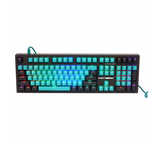 Клавиатура проводная игровая Raskat KM002, USB, зеленый