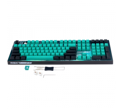 Клавиатура проводная игровая Raskat KM002, USB, зеленый