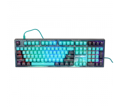 Клавиатура проводная игровая Raskat KM002, USB, зеленый