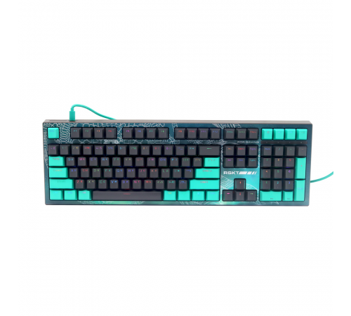 Клавиатура проводная игровая Raskat KM002, USB, зеленый