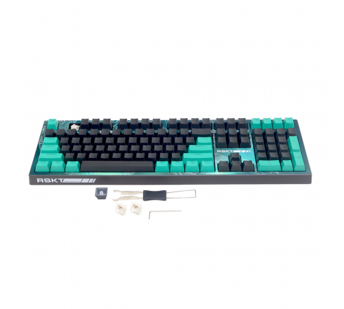 Клавиатура проводная игровая Raskat KM002, USB, зеленый