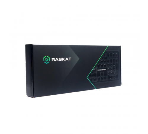 Клавиатура проводная игровая Raskat KM002, USB, зеленый