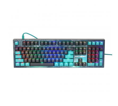 Клавиатура проводная игровая Raskat KM002, USB, зеленый