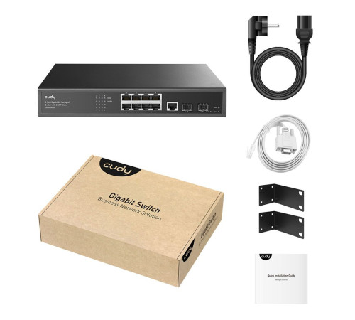 Коммутатор CUDY GS2008S2, черный